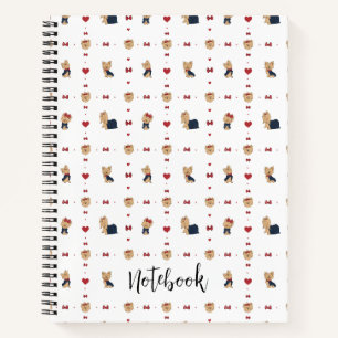 Carnet Personnaliser les noeuds et les coeurs de Yorkies 