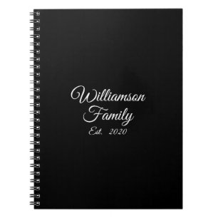 Carnet Personnaliser Nom de famille du couple, année, num