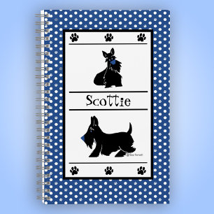 Carnet Personnaliser Scottie Polka Dot Cute Personnalisé