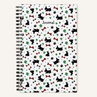 Carnet Personnaliser Scottie Shamrocks Amusants Coloré Pe