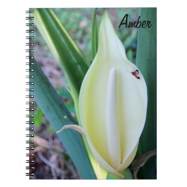 Carnet Personnalisez la photo de fleur d'oreille (Devant)