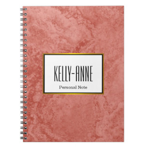Carnet Personnalisez Stylish Marble Textor Designer