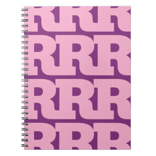 Carnet Personnalisez Votre Lettre, Motif de Monogramme Gr