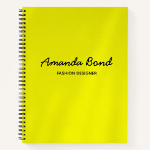 Carnet Personnalité minimaliste jaune ombre