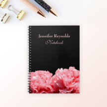 Carnet personnel des oeillets roses