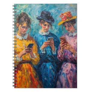 Carnet Personnes du 19e siècle utilisant des smartphones