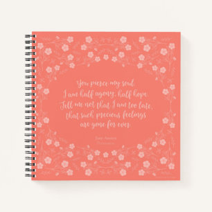 Carnet Persuasion Jane Austen Floral Love Letter Citation