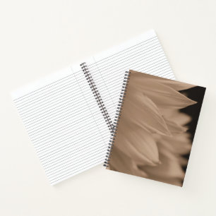 Carnet Pétales de Tournesol en Tons Sépia