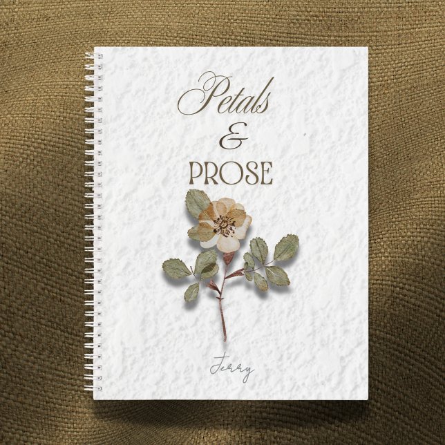 Carnet Pétales & Prose Fleurs Personnalisées  (Créateur téléchargé)