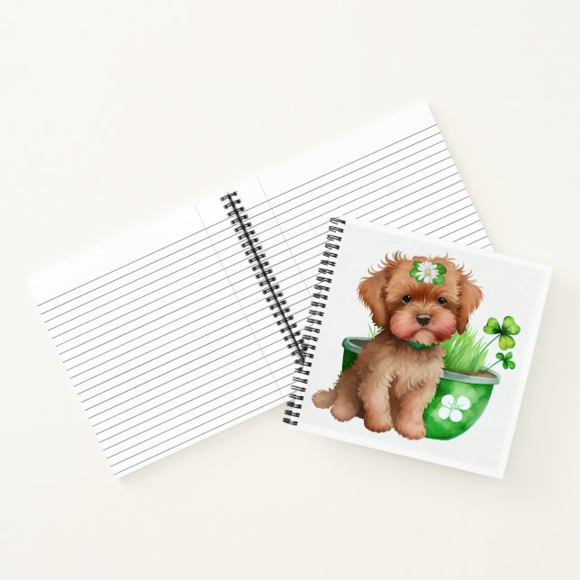 CARNET PETIT CHIEN À PUPPER DE COULEUR D'EAU ADORABLE (Intérieur)