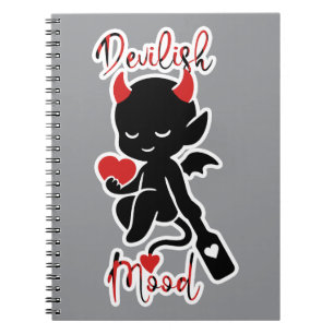 Carnet Petit Diable Méchant Amour Pagaie "Humeur Diaboliq