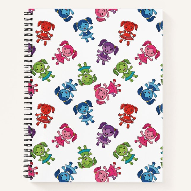 Carnet Petit motif de fille mignonne (Devant)