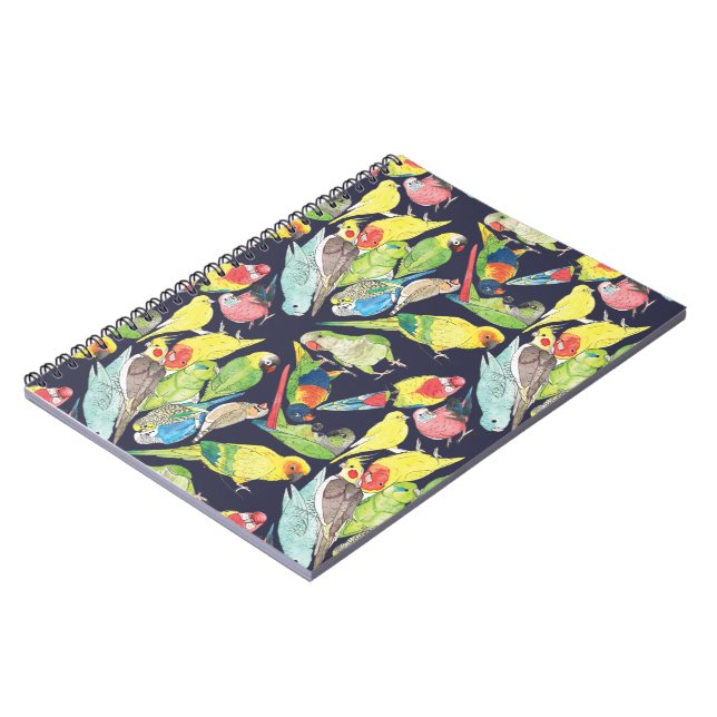 Carnet Petit motif de perroquets (Côté gauche)