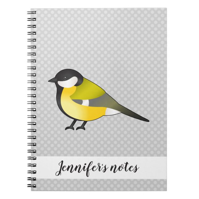 Carnet Petit Oiseau Sauvage Jaune & Titre Personnalisé (Devant)