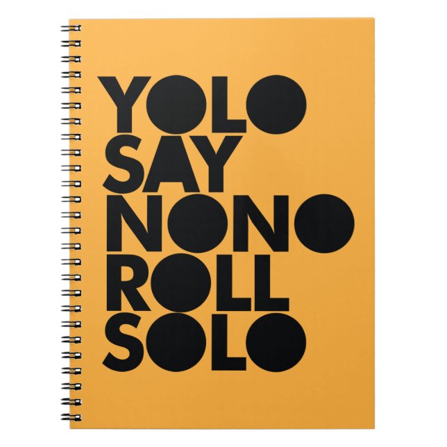 Carnet Petit pain de YOLO en solo rempli (Devant)