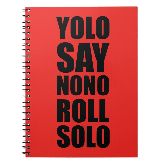 Carnet Petit pain de YOLO solo (Devant)