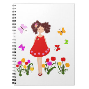 Carnet Petite fille dans le jardin
