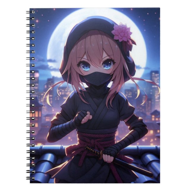 Carnet Petite fille guerrière ninja (Devant)