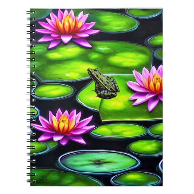 Carnet Petite grenouille sur Lily Pad (Devant)