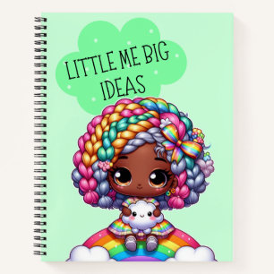 Carnet Petite Moi grandes idées - Cute Chibi fille verte