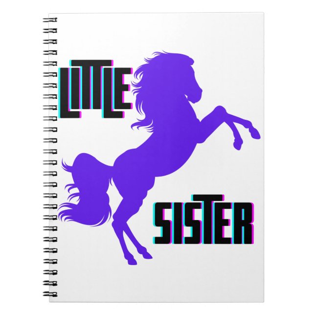 Carnet Petite soeur Pony pourpre (Devant)