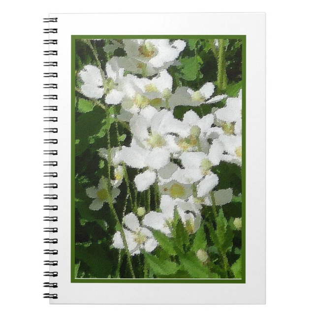 Carnet Petites fleurs blanches (Devant)