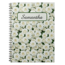 Petites roses blanches personnalisées