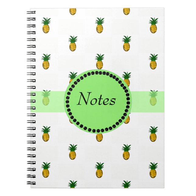 Carnet Petits Ananas Dorés (Devant)