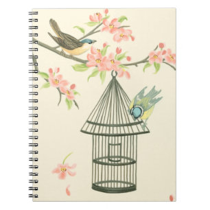 Carnet Petits oiseaux étés perché sur une branche et s