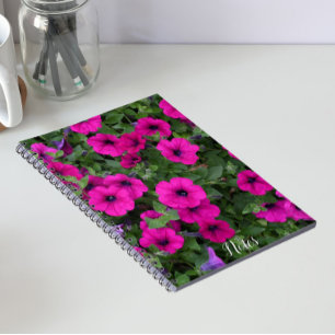 Carnet Pétunias Fleuris Rose Clair