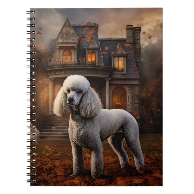 Carnet Peur Halloween caniche (Devant)