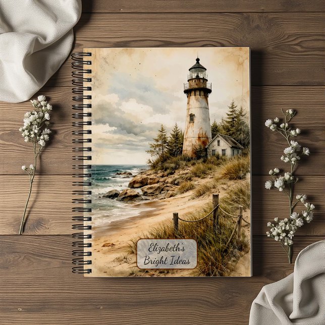 Carnet Phare côtier vintage (Créateur téléchargé)