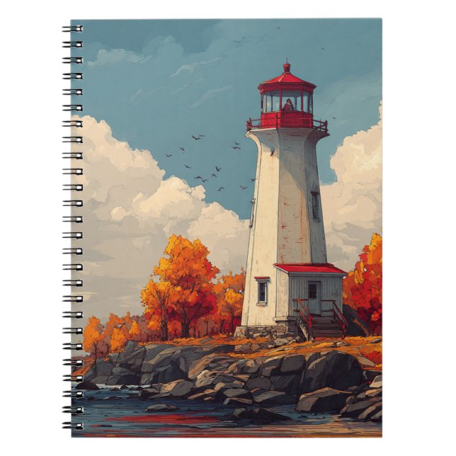 Carnet Phare en automne (Devant)