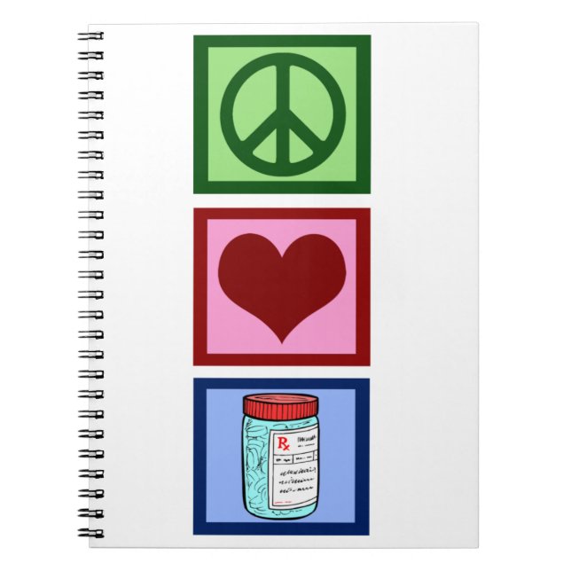 Carnet Pharmacien d'amour de paix (Devant)