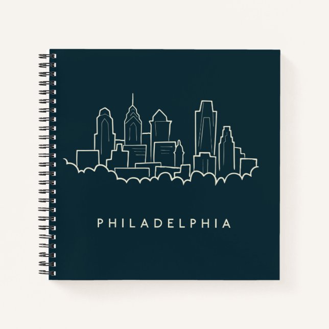 Carnet Philadelphie Pennsylvanie Skyline (Devant)