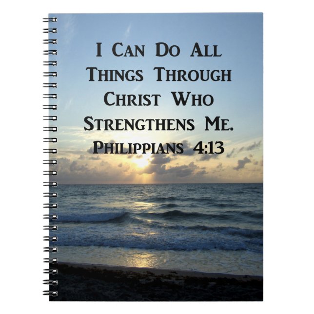CARNET PHILIPPIENS INSPIRANTS 4:13 SCRIPTURE VERSE (Devant)