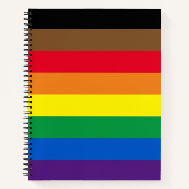 Carnet Philly Pride diversité drapeau arc-en-ciel (Devant)