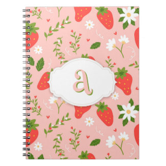 Carnet photo à Motif de fraise mûre