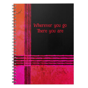 Carnet photo à spirale rose et orange chaud