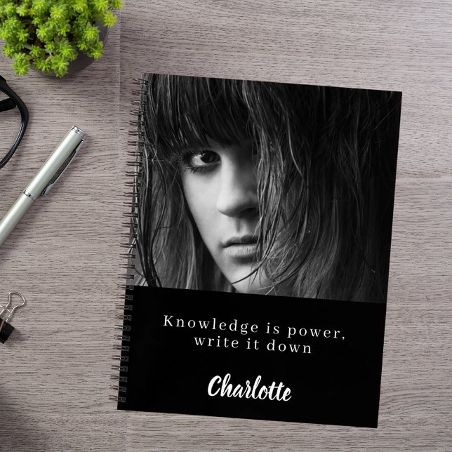 Carnet Photo black white quote étudiant (Créateur téléchargé)