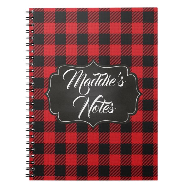 Carnet Photo Buffalo Check tendance personnalisée (Devant)