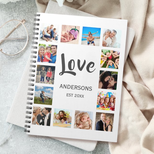 Carnet Photo Custom Family Collage Personnalité de White (Créateur téléchargé)