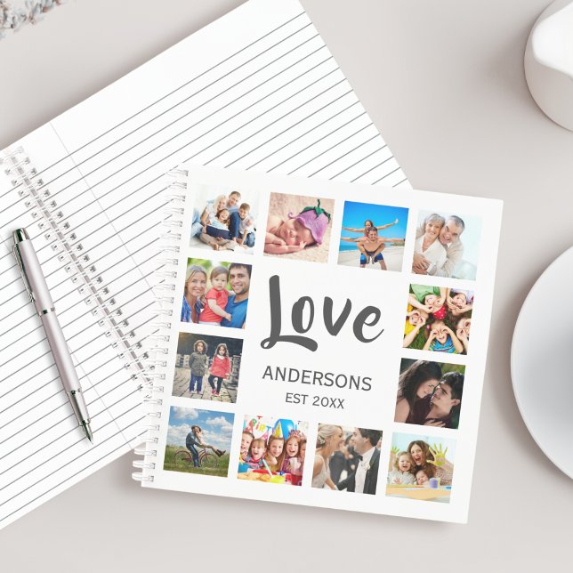 Carnet Photo Custom Family Collage Personnalité de White (Créateur téléchargé)