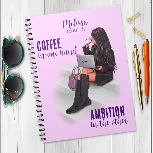 Carnet photo de la fille motivationnelle Boss rose (Créateur téléchargé)