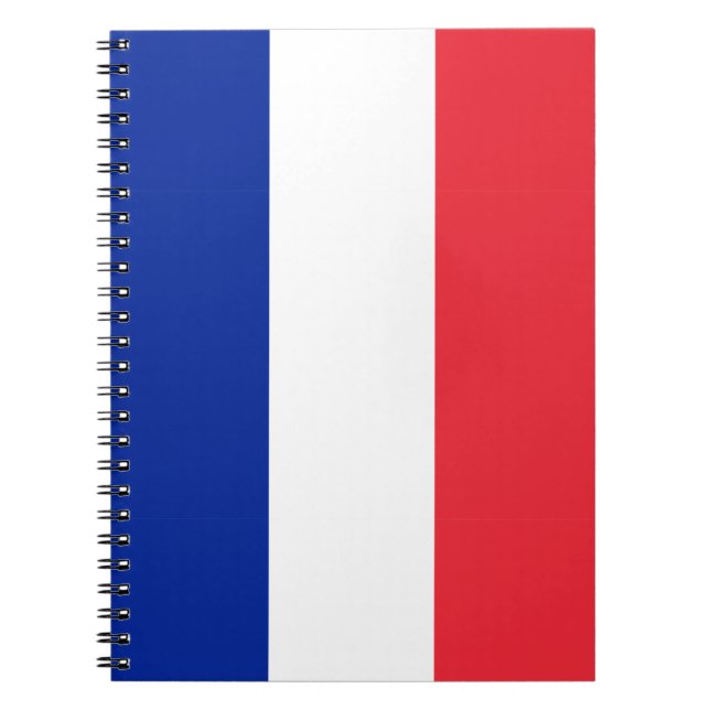 Carnet photo de la spirale du drapeau français (Devant)
