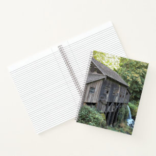Carnet Photo de moulin à grains en bois vintage