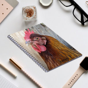 Carnet Photo de poule rouge