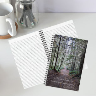 Carnet Photo de sentier forestier avec citation de John M