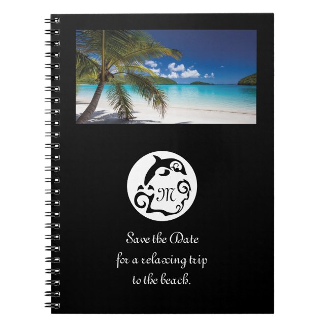 Carnet Photo de silhouette noire Dolphin (Devant)