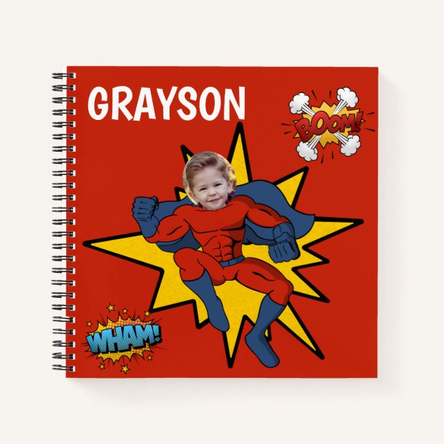 Carnet Photo de super-héros cool pour enfants (Devant)